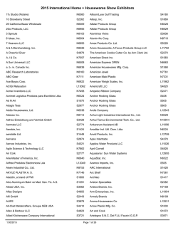 Exhibitors w/Booth - International Housewares Association