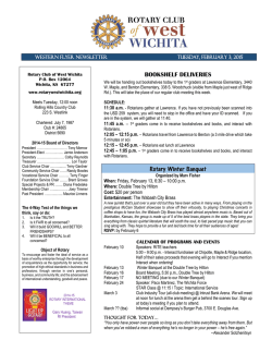 Rotary Winter Banquet - Rotary Club of West Wichita
