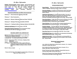 Our Church Bulletin - Ethan Temple Seventh