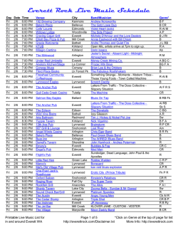 Everett Rock Live Music Schedule