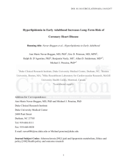 Hyperlipidemia in Early Adulthood Increases Long