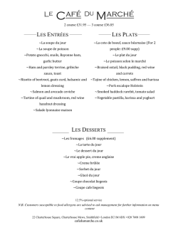2 course &pound;29 - Le Cafe du Marche