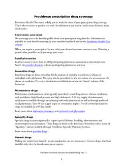 Providence Health Plan Commercial Formulary