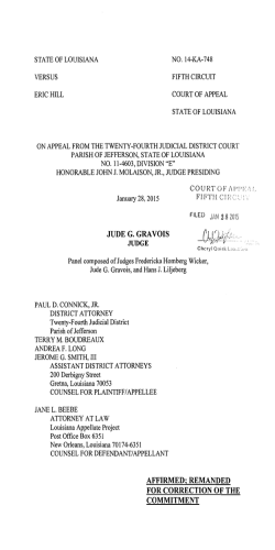 State v. Hill - Fifth Circuit Court of Appeal