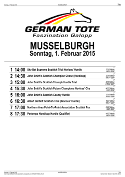 MUSSELBURGH - German Tote