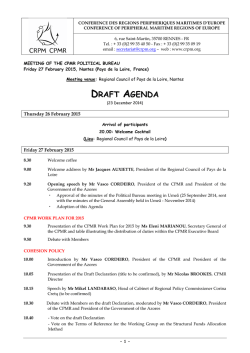 DRAFT AGENDA