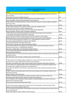 American Journal of Applied Sciences