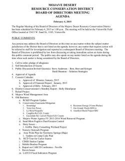 mojave desert resource conservation district board of directors