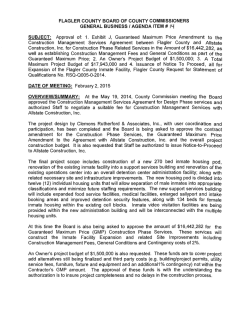 Flagler County Jail Contract Background (2015)