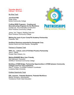 Concurrent Sessions - Louisiana Community and Technical College
