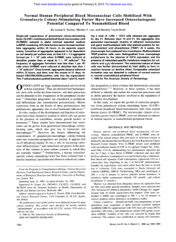 Normal Human Peripheral Blood Mononuclear Cells Mobilized With