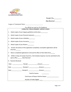 Sports Permit Application