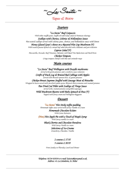 Set Menu - La Siesta