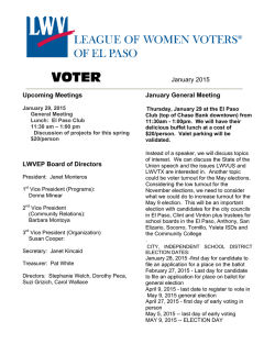 El Paso VOTER - League of Women Voters of El Paso