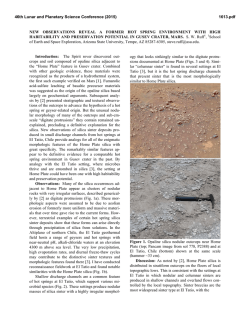 new observations reveal a former hot spring environment with high