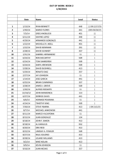 OUT OF WORK- BOOK 2 1/30/2015