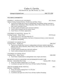 Carlos A. Gaviria - Stephen F. Austin State University