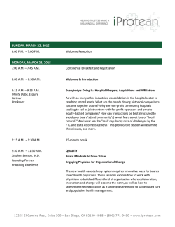 SUNDAY, MARCH 22, 2015 MONDAY, MARCH 23, 2015