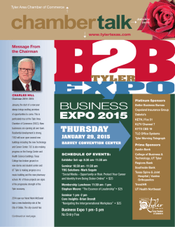Chamber News January 15 - Tyler Area Chamber of Commerce