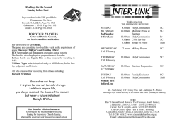 FOR YOUR PRAYERS All scientists involved in cancer research and