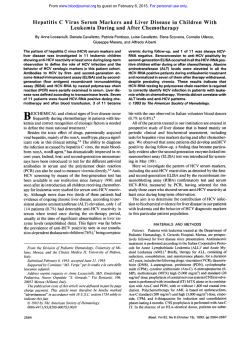 Hepatitis C Virus Serum Markers and Liver Disease in