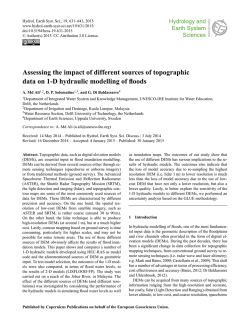 Assessing the impact of different sources of topographic data on 1-D