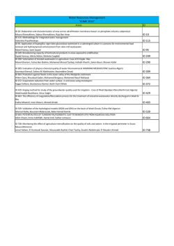 Water Resources Management - ICIME 2014