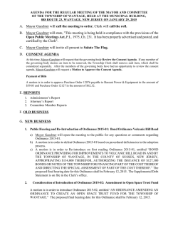 1/29 agenda - WantageTwp.com