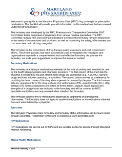 Approved Drug List - Maryland Physicians Care