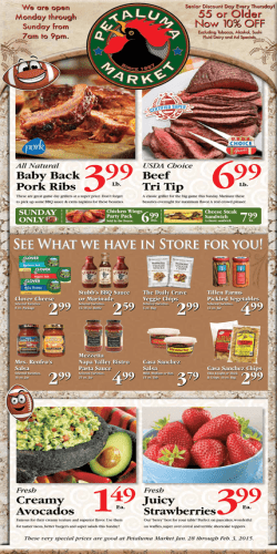 Weekly Specials - Petaluma Market