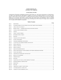 Contract of Carriage