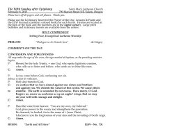 The Fourth Sunday after Epiphany