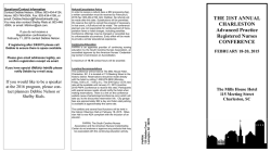 Conference Brochure - 2015 APRN Charleston Conference