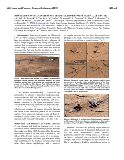 Diagenetic Crystal Clusters and Dendrites, Lower - USRA