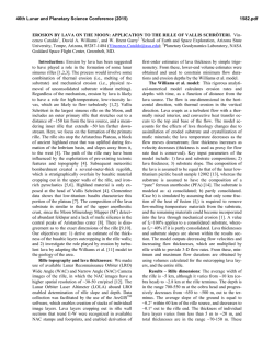 EROSION BY LAVA ON THE MOON: APPLICATION TO THE RILLE