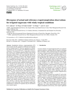 Final Revised Paper - Hydrology and Earth System Sciences