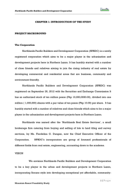 NPBDC Mountain Resort Feasibility Study