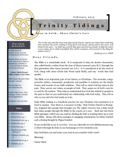 Newsletter - Trinity Lutheran Church