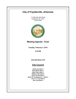 Agenda - Fayetteville Flyer