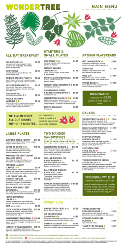 MAIN MENU - Wondertree