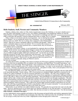 February 2015 - School District of Cadott Community