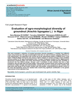 in Niger - Academic Journals