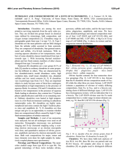 PETROLOGY AND COSMOCHEMISTRY OF A - USRA