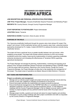 JOB DESCRIPTION AND PERSONAL