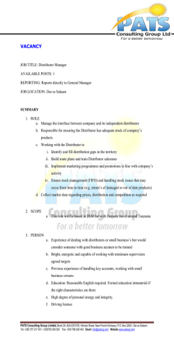 Position Description Document (download)
