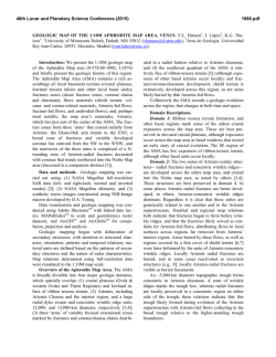 GEOLOGIC MAP OF THE 1:10M APHRODITE MAP AREA, VENUS