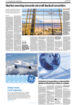 Market moving towards aircraft backed securities