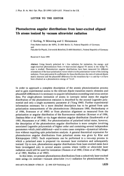 Photoelectron angular distributions from laser-excited