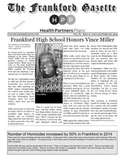 Frankford High School Honors Vince Miller