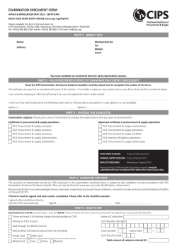 EXAMINATION ENROLMENT FORM